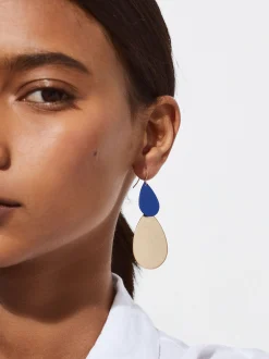 PARFOIS Lange Ohrringe|Premium>Goldene Ohrringe Violett
