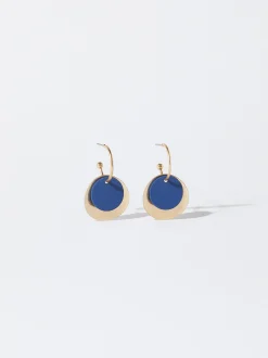 PARFOIS Lange Ohrringe>Goldene Ohrringe Blau