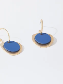PARFOIS Lange Ohrringe>Goldene Ohrringe Blau