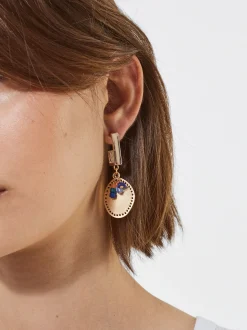 PARFOIS Lange Ohrringe>Goldene Ohrringe Mehrfarbig