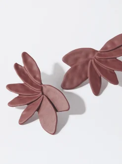 PARFOIS Lange Ohrringe|Trend Collection>Goldene Ohrringe Mit Blume Rosa