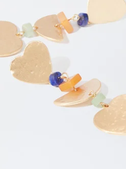 PARFOIS Lange Ohrringe|Trend Collection>Goldene Ohrringe Mit Herz Mehrfarbig
