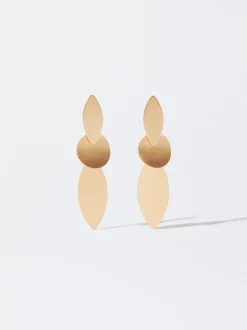 PARFOIS Lange Ohrringe|Mittlere Ohrringe>e Ohrringe Mit Mattem Effekt Golden
