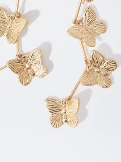 PARFOIS Raffinierter Modeschmuck|Lange Ohrringe>e Ohrringe Mit Schmetterling Golden