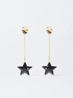 PARFOIS Lange Ohrringe>Goldene Ohrringe Mit Sternmotiv