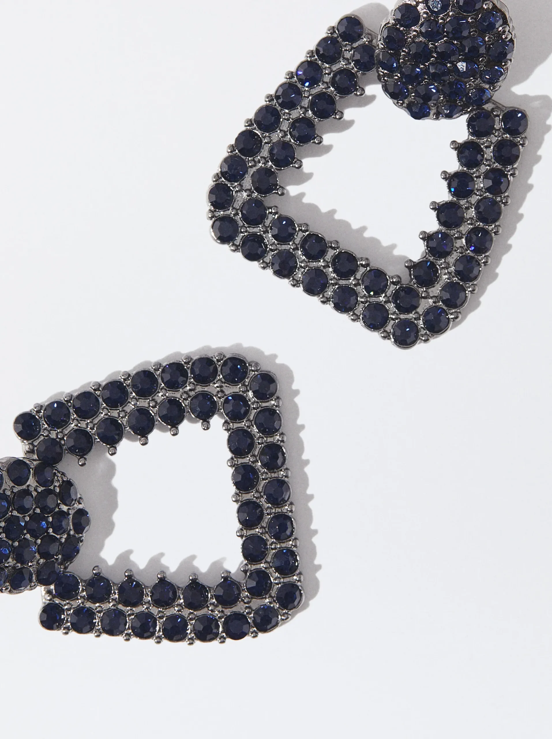 PARFOIS Armbänder>Goldene Ohrringe Mit Zierkristallen Marineblau