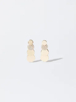 PARFOIS Lange Ohrringe|Hoop-Ohrringe>e Ohrringe Mit Zirkonia Golden
