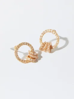 PARFOIS Raffinierter Modeschmuck|Kurze Ohrringe>e Ohrringe Mit Zirkonia Golden