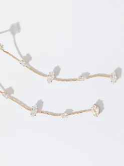 PARFOIS Lange Ohrringe|Basics>Goldene Ohrringe Mit Zirkoniasteinen