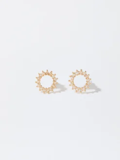 PARFOIS Lange Ohrringe|Mittlere Ohrringe>e Ohrringe Mit Zirkonia Golden