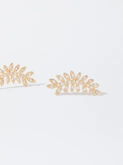 PARFOIS Lange Ohrringe|Mittlere Ohrringe>e Ohrringe Mit Zirkoniasteinen Golden