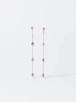 PARFOIS Raffinierter Modeschmuck|Lange Ohrringe>e Ohrringe Mit Zirkonia Golden