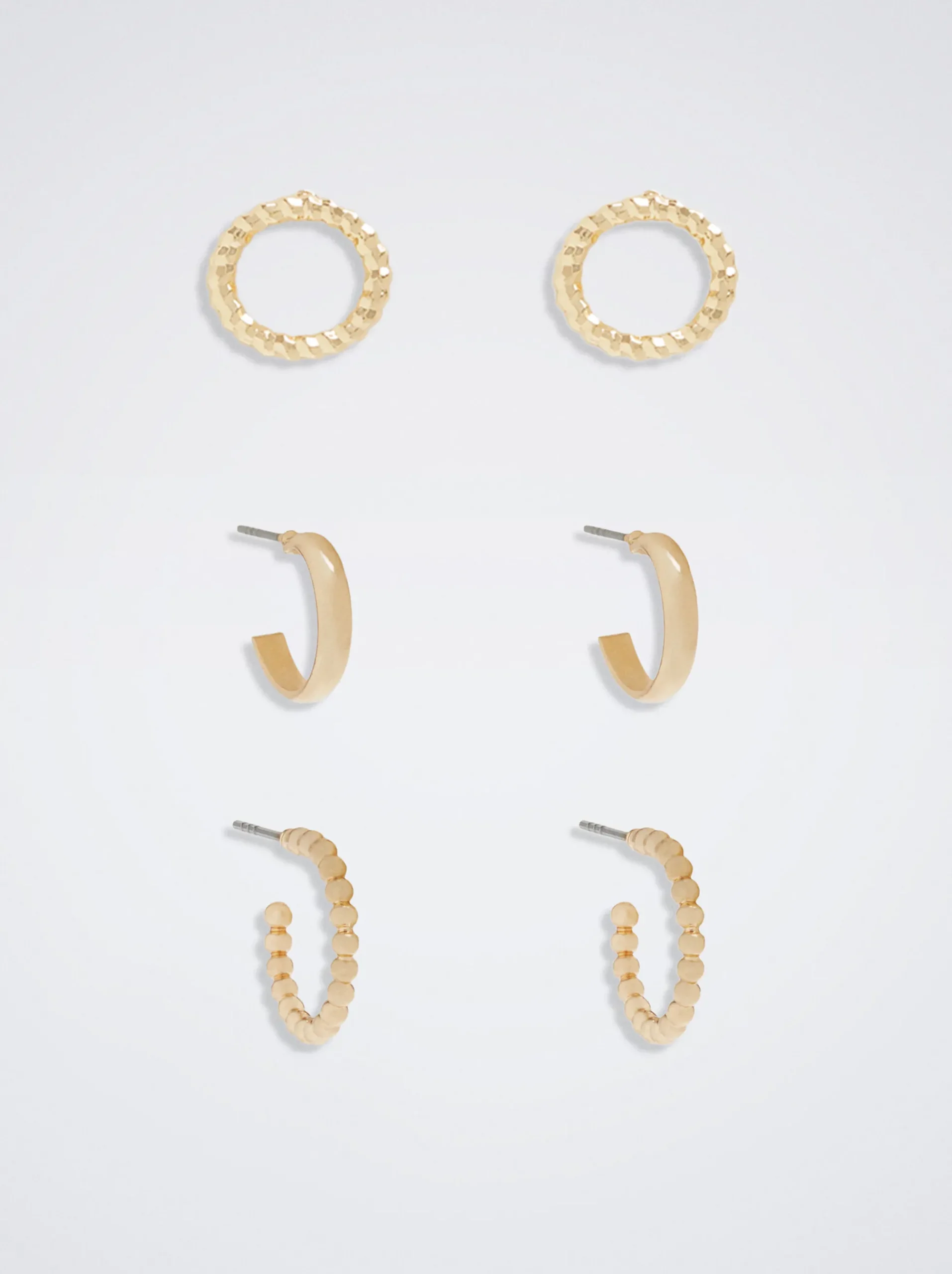 PARFOIS Kurze Ohrringe|Hoop-Ohrringe>e Ohrringset Golden