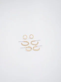 PARFOIS Kurze Ohrringe|Hoop-Ohrringe>e Ohrringset Golden