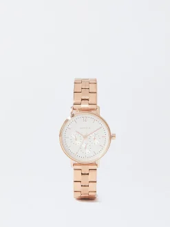 PARFOIS Flache Schuhe|Ballerina>Goldene Stahluhr Roségold