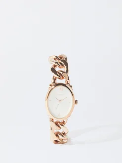 PARFOIS Kartenetuis>Goldene Uhr Mit Gliederarmband Ros&eacute;gold