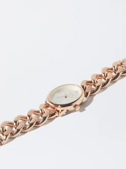 PARFOIS Kartenetuis>Goldene Uhr Mit Gliederarmband Ros&eacute;gold