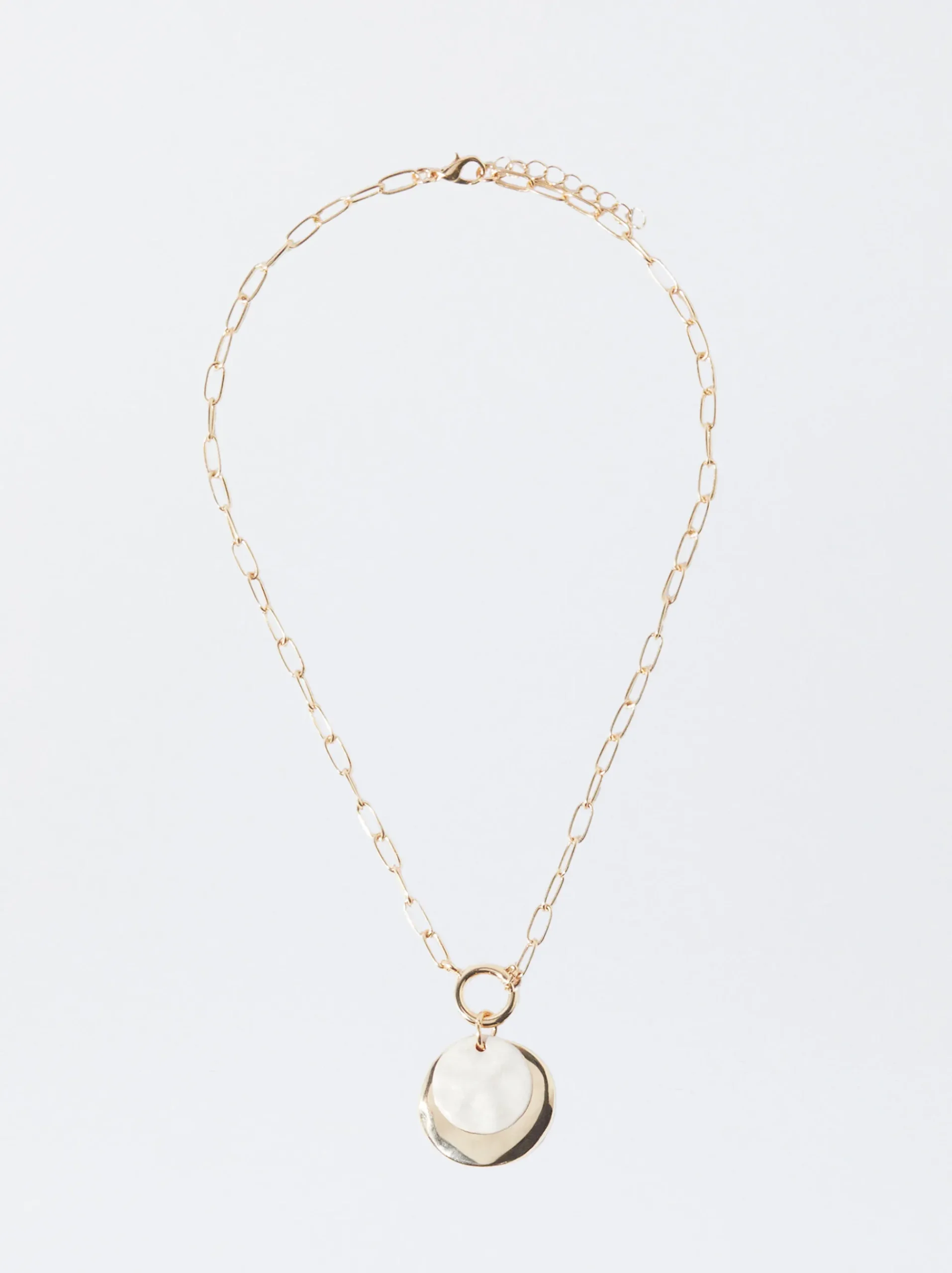 PARFOIS Kurze Ohrringe|Hoop-Ohrringe>Goldener Halskette Mit Anhänger Beige