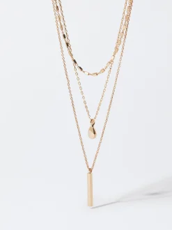 PARFOIS Raffinierter Modeschmuck|Set Ohrringen>er Halskette Mit Anh&auml;nger Golden