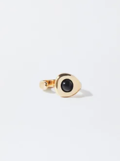 PARFOIS Basics|Strick>Goldener Ring Schwarz