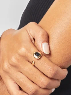 PARFOIS Basics|Strick>Goldener Ring Schwarz
