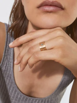 PARFOIS Basics|Tops und Shirts>Goldener Ring Mit Edelsteinen