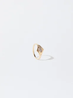 PARFOIS Basics|Hosen>Goldener Ring Mit Edelsteinen