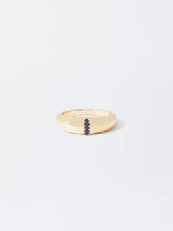 PARFOIS Basics|Hemden>er Ring Mit Kristallen Golden