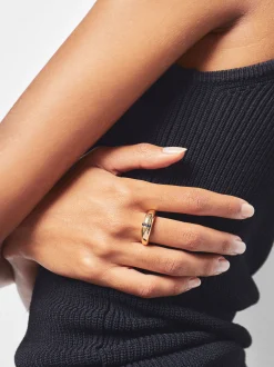 PARFOIS Basics|Hemden>er Ring Mit Kristallen Golden