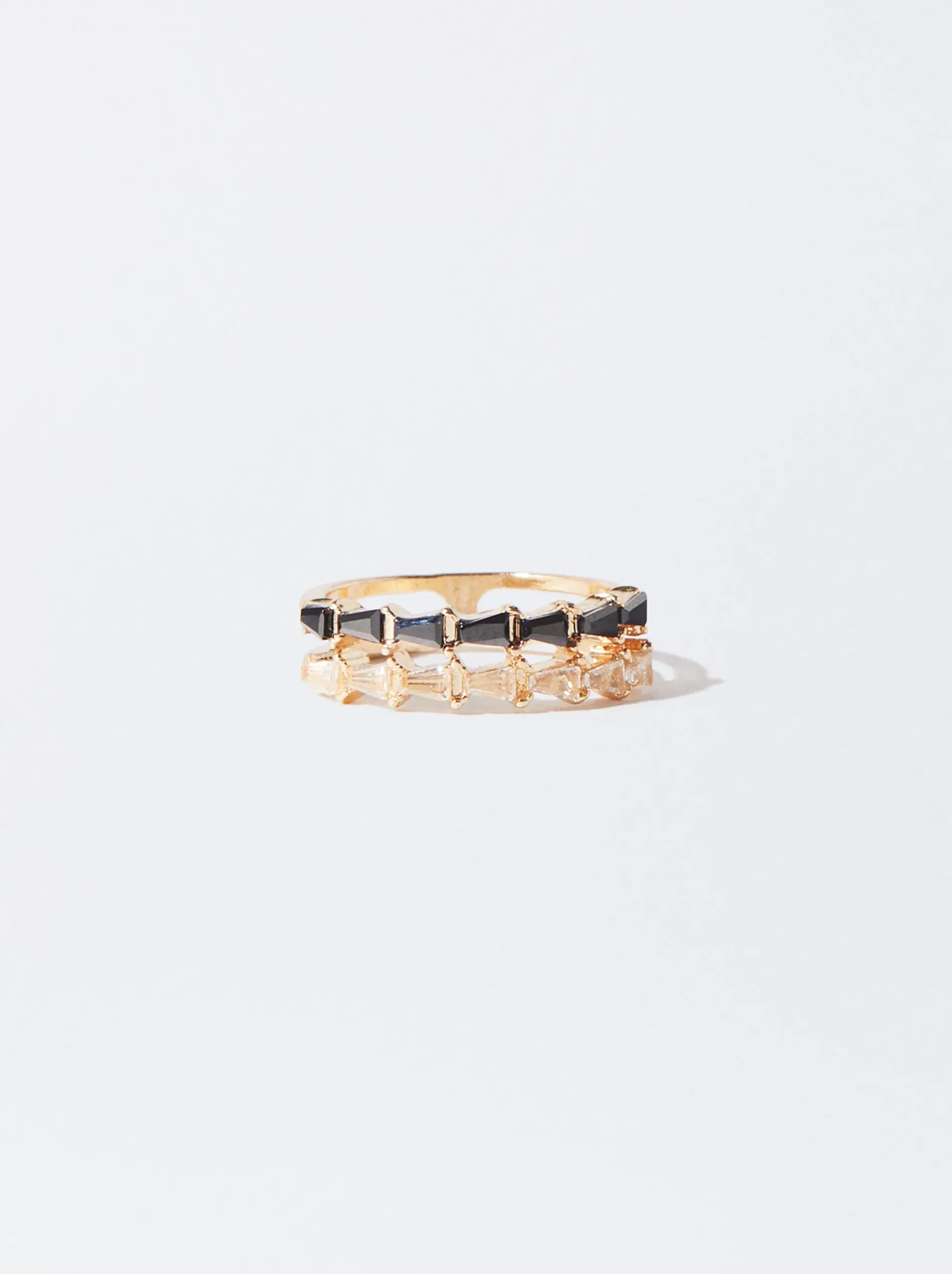 PARFOIS Basics|Hosen>Goldener Ring Mit Kristallen Schwarz