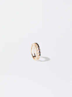 PARFOIS Basics|Hosen>Goldener Ring Mit Kristallen Schwarz