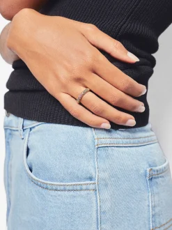 PARFOIS Basics|Strick>Goldener Ring Mit en Zirkonen Mehrfarbig