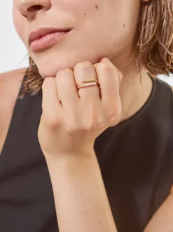 PARFOIS Stiefel Und Stiefeletten>er Ring Mit Zirkoniasteinen Golden