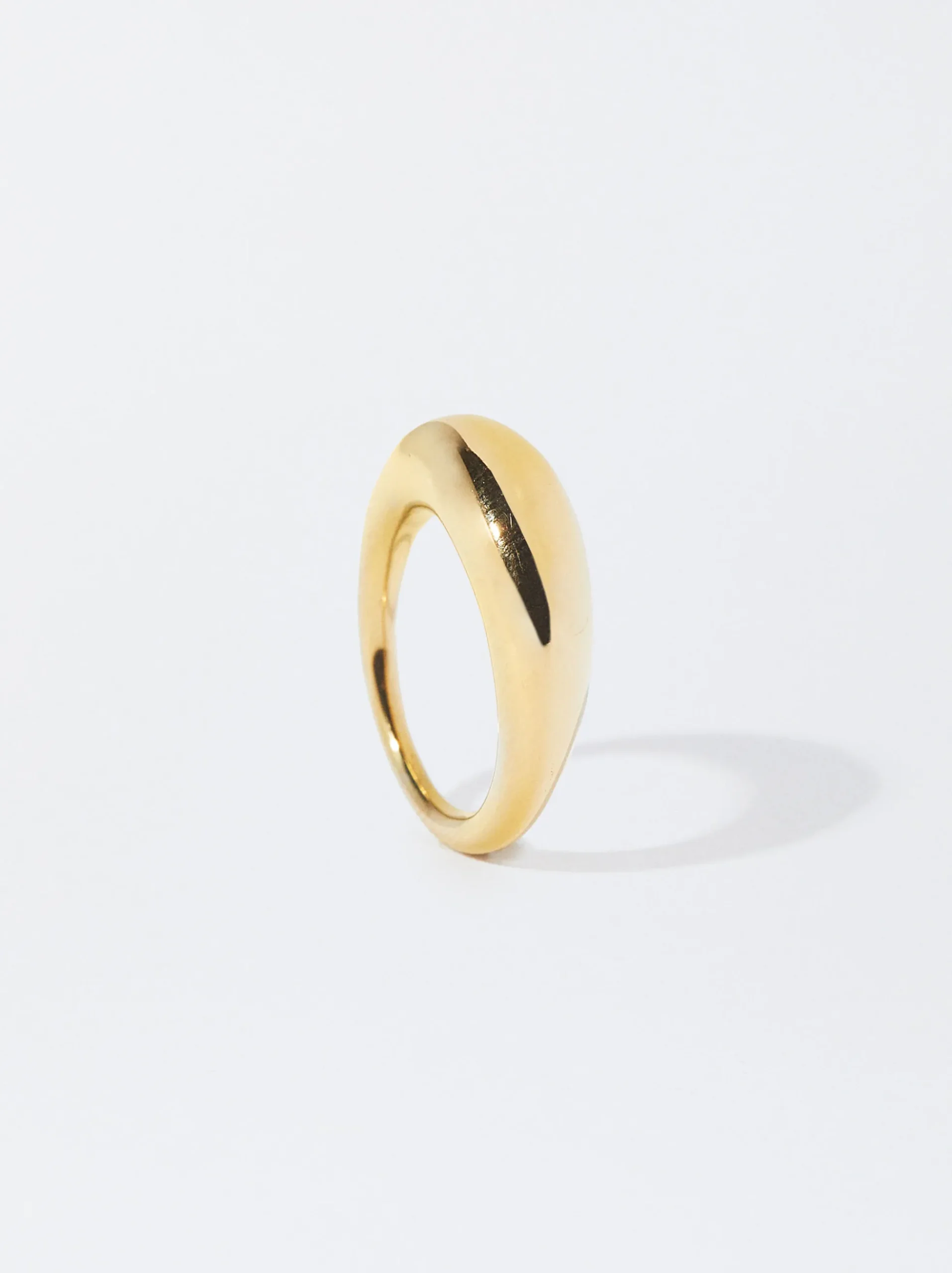 PARFOIS Lange Ohrringe>er Stahlring Golden