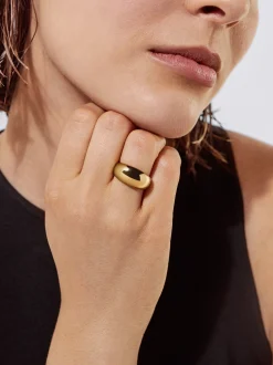 PARFOIS Lange Ohrringe|Mittlere Ohrringe>er Stahlring Golden