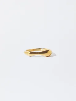 PARFOIS Lange Ohrringe|Mittlere Ohrringe>er Stahlring Golden