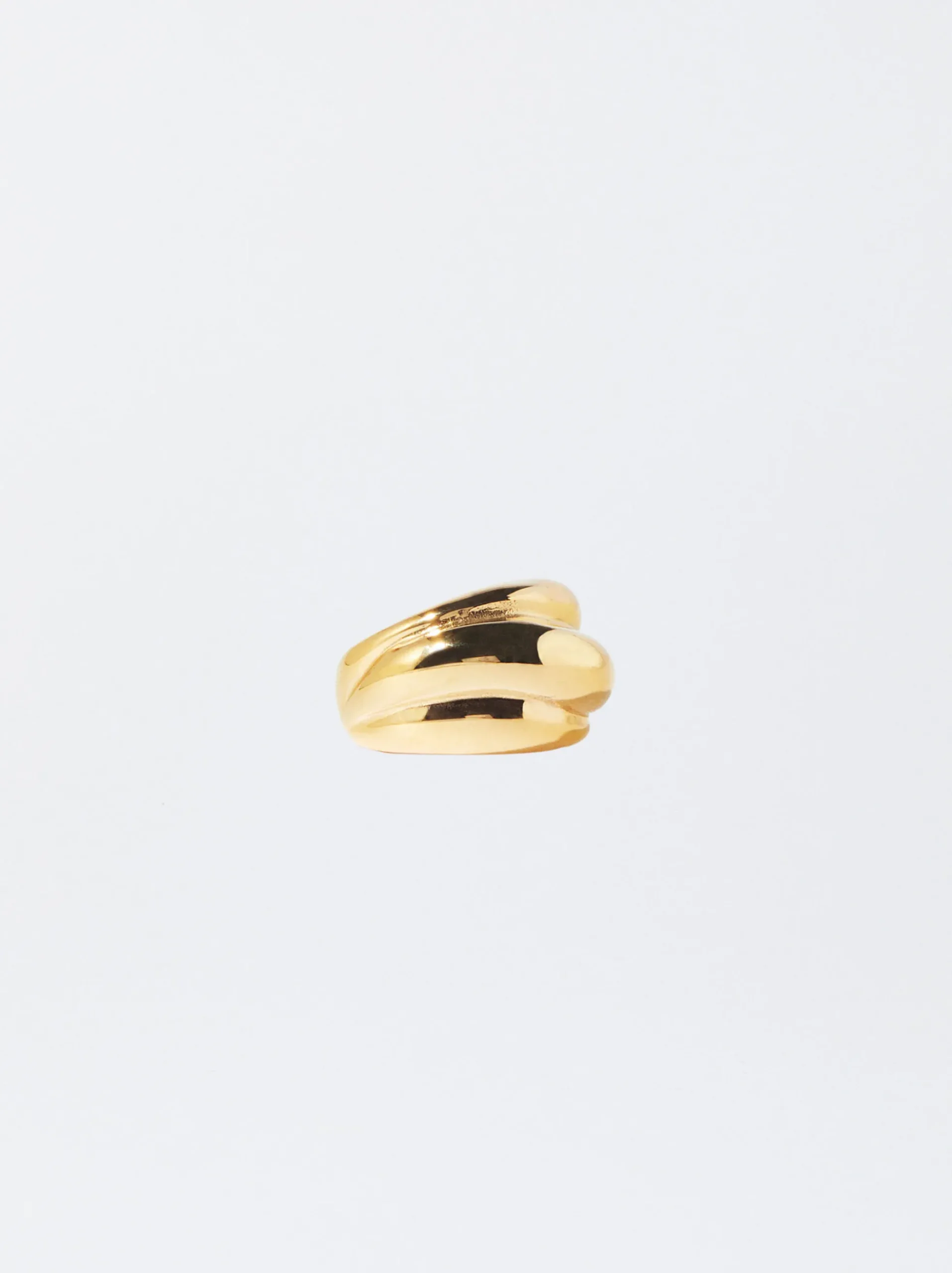 PARFOIS Lange Ohrringe|Trend Collection>er Stahlring Golden