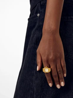 PARFOIS Kartenetuis>er Uhrenring Aus Stahl Golden