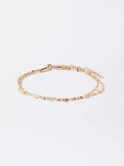 PARFOIS Raffinierter Modeschmuck|Lange Ohrringe>es Armband Golden