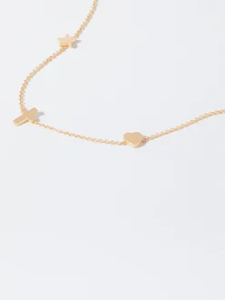 PARFOIS Lange Ohrringe|Basics>es Armband Mit Charms Golden