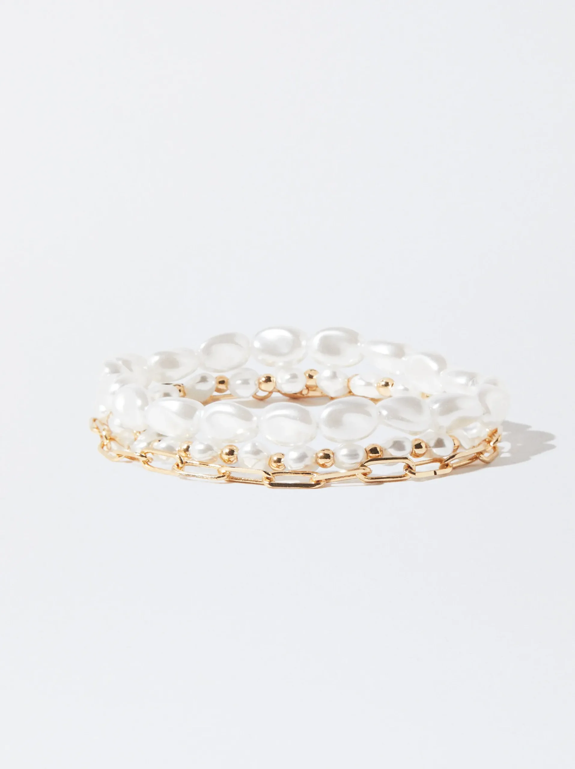 PARFOIS Set Ohrringen|Sets>es Armband Mit Perlen Golden