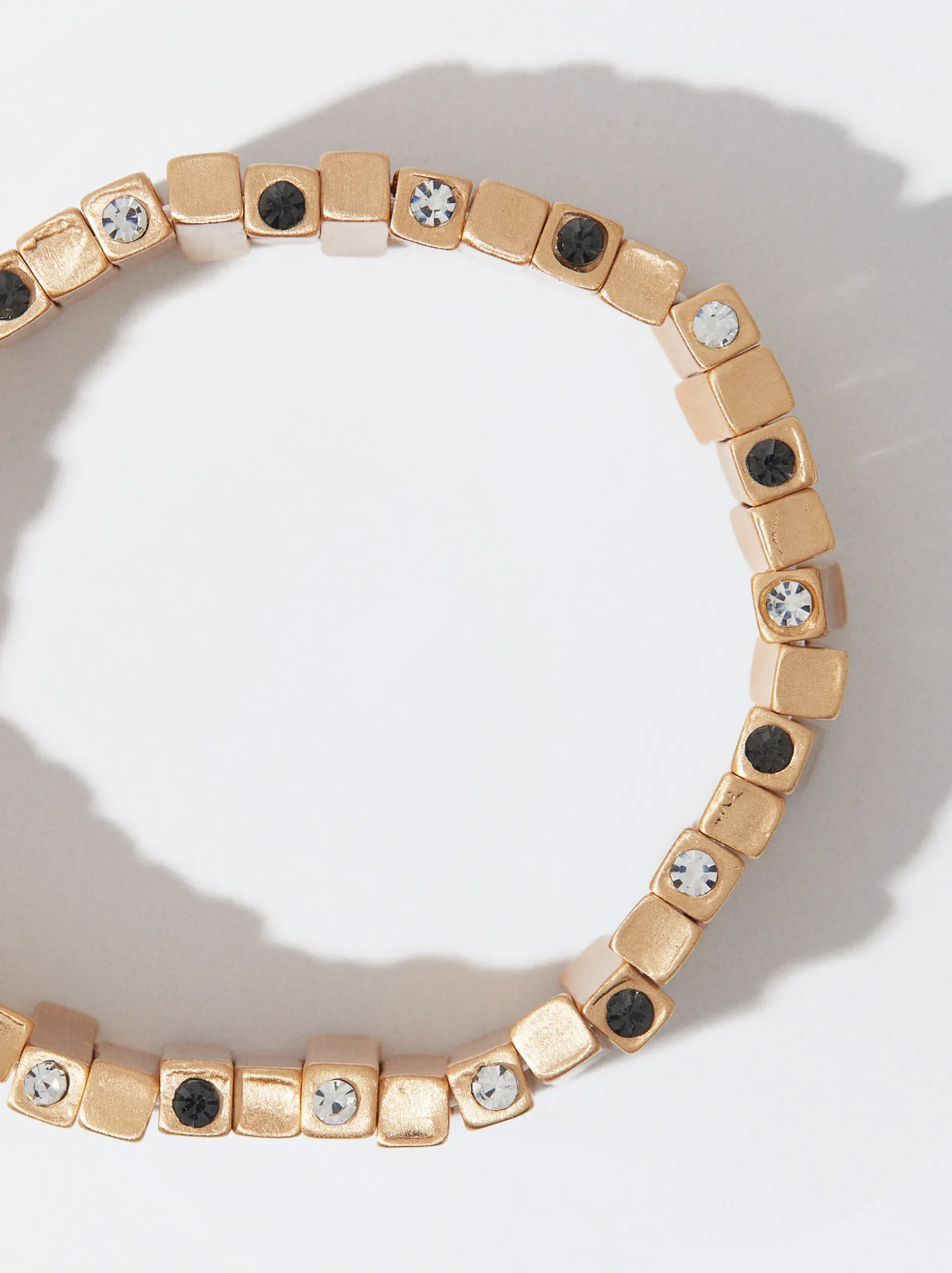 PARFOIS Set Ohrringen|Hoop-Ohrringe>Goldenes Armband Mit Zirkonia Schwarz