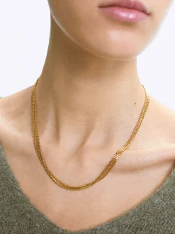 PARFOIS Armbänder>Goldfarbene Halskette Aus Stahl Golden