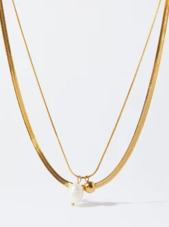 PARFOIS Armbänder>Goldfarbene Halskette Aus Stahl Golden