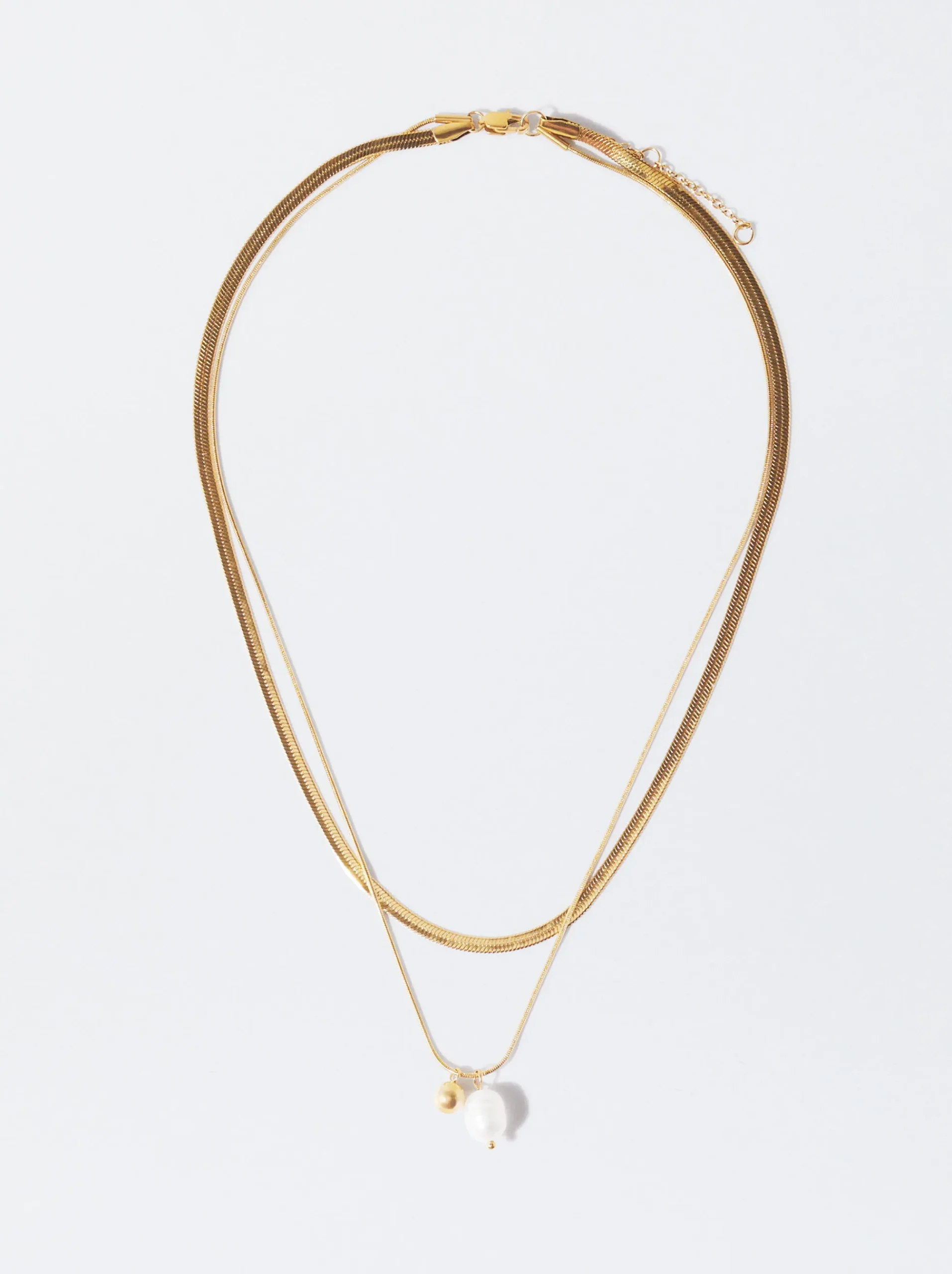 PARFOIS Armbänder>Goldfarbene Halskette Aus Stahl Golden