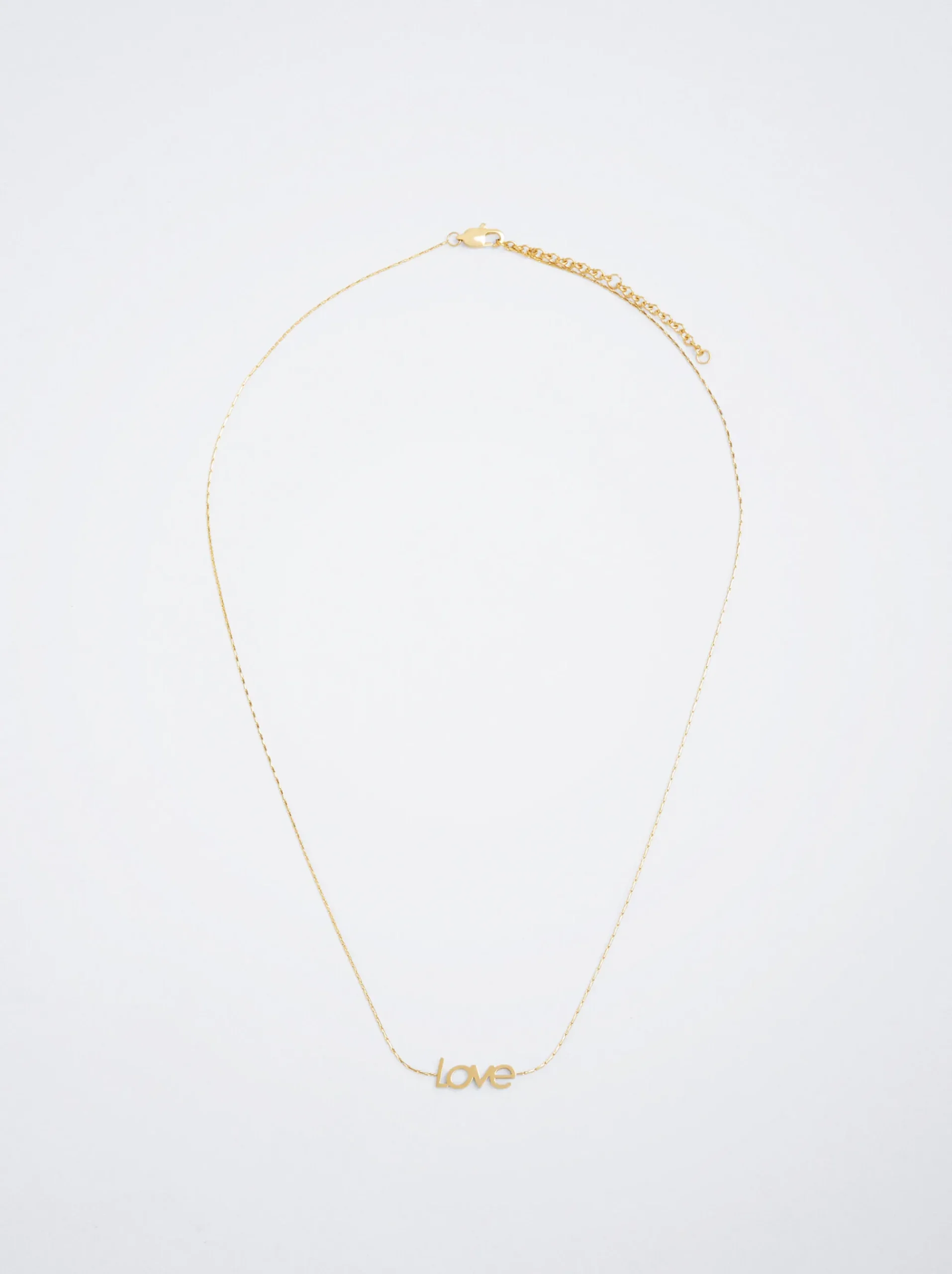 PARFOIS Armbänder>Goldfarbene Halskette Aus Stahl Love Golden