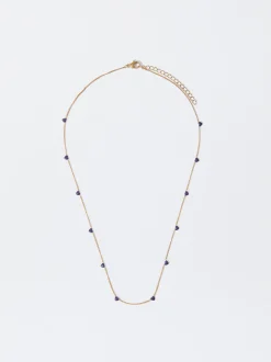 PARFOIS Armbänder>Goldfarbene Halskette Aus Stahl Blau