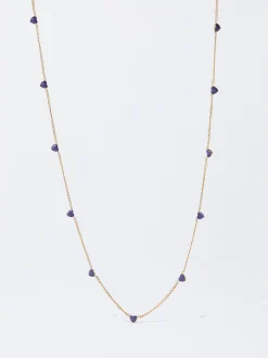 PARFOIS Armbänder>Goldfarbene Halskette Aus Stahl Blau