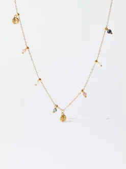 PARFOIS Armbänder>Goldfarbene Halskette Aus Stahl Mehrfarbig