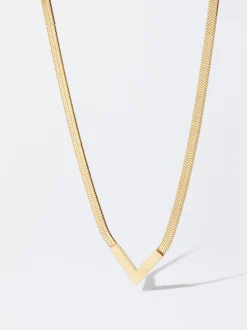 PARFOIS Armbänder>Goldfarbene Halskette Aus Stahl Golden
